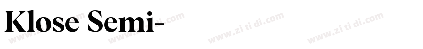 Klose Semi字体转换